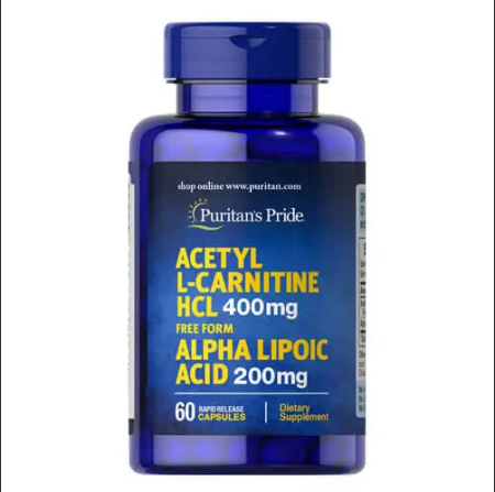 Puritan's Pride Acetyl L-Carnitine 400 mg with Alpha Lipoic Acid 200 mg