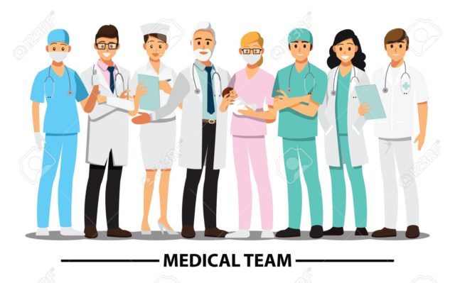 Medical Team and staff ,Vector illustration cartoon character